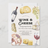 Wine & Cheese Charcuterie Gingham Verkostung Party Einladung (Vorderseite)