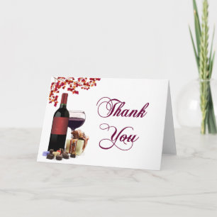 Wine & Chocolate Thank You Card Dankeskarte