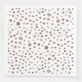 Wine Confetti Wasserfarbe Dots Papier Napkin Serviette (Vorderseite)
