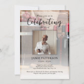 Wine Connoisseur Celebration of Life Photo Funeral Einladung (Vorderseite)