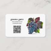 Wine Consultant Custom QR Visitenkarte (Vorderseite)