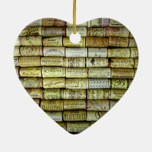 Wine Cork Collage Keramikornament (Hinten)