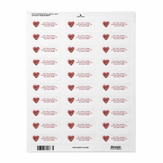 Wine Cork Heart Address Labels (Vorne)