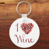 Wine Cork Heart Keychain Schlüsselanhänger (Vorderseite)