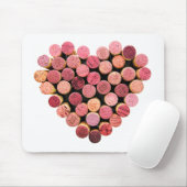 Wine Cork Heart Mousepad (Mit Mouse)