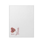 Wine Cork Heart Notepad Notizblock (Rotiert)