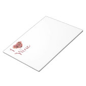 Wine Cork Heart Notepad Notizblock (angewinkelt)