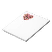 Wine Cork Heart Notepad Notizblock (Rotiert)