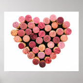 Wine Cork Heart Poster (Vorne)