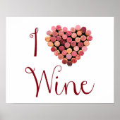 Wine Cork Heart Poster (Vorne)