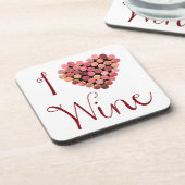 Wine Cork Heart Untersetzer (Linke Seite)