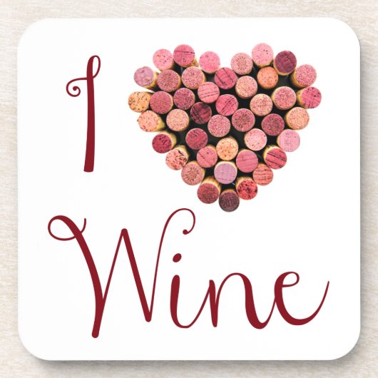 Wine Cork Heart Untersetzer (Vorderseite)