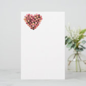 Wine Cork Herz Geschichten Briefpapier (Stehend Vorderseite)