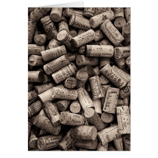 Wine Cork Humor Greeting Card (Vorne)