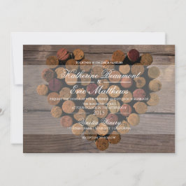 Wine Cork Rustic Wedding Einladung