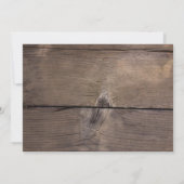 Wine Cork Rustic Wedding Einladung (Rückseite)