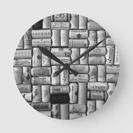 Wine cork wall clock runde wanduhr (Vorderseite)