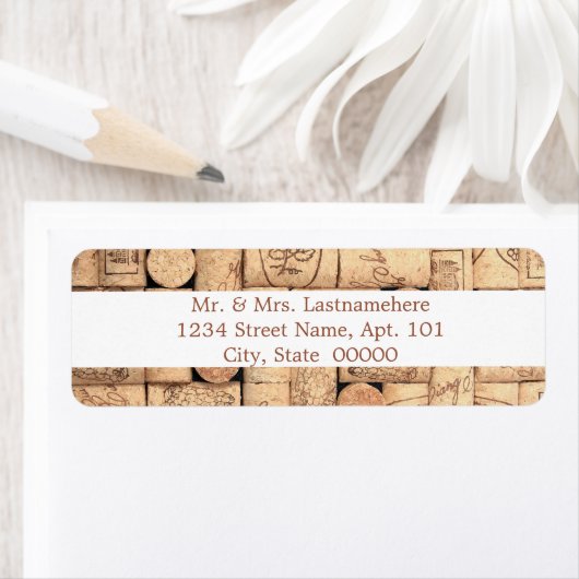 Wine Corks Address Labels (Insitu)