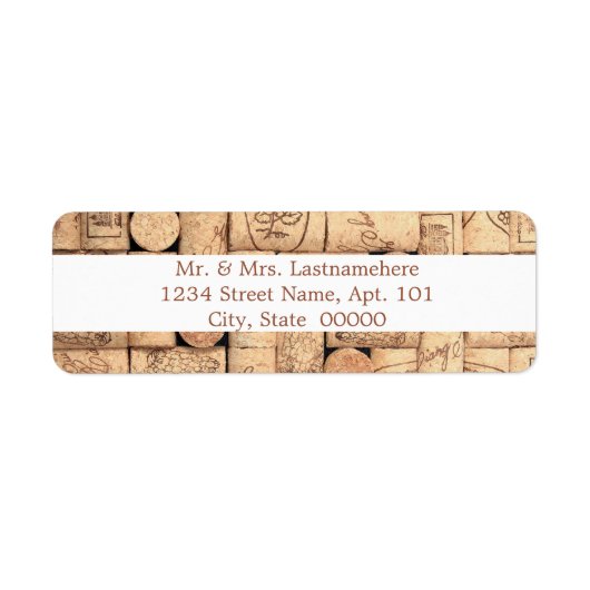 Wine Corks Address Labels (Vorne)