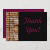 Wine Corks Dankeschön Karte (Vorne/Hinten)