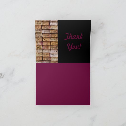 Wine Corks Dankeschön Karte (Innenseite)