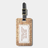 Wine Corks Gepäckmarke Gepäckanhänger (Vorderseite vertikal)