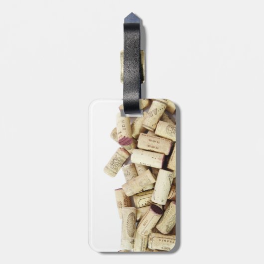 Wine Corks Gepäckmarke Gepäckanhänger (Rückseite vertikal)