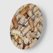 Wine Corks Große Wanduhr (Winkel)