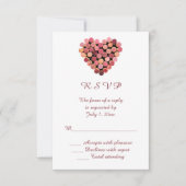 Wine Corks Heart Wedding RSVP (Vorderseite)