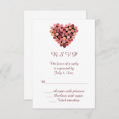 Wine Corks Heart Wedding RSVP (Vorne/Hinten)