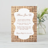 Wine Corks Invitations Einladung (Stehend Vorderseite)