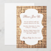 Wine Corks Invitations Einladung (Vorne/Hinten)