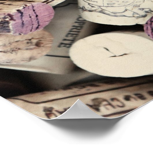 Wine Corks Küchenplakat Poster (Ecke)