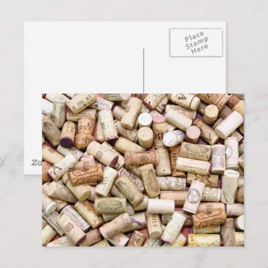 Wine Corks Postcard Postkarte (Vorne/Hinten)