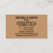 Wine Corks Visitenkarte (Rückseite)