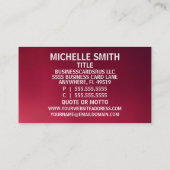 Wine Corks Visitenkarte (Rückseite)