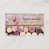 Wine Corks | Weinglas und -halt Visitenkarte (Vorderseite)