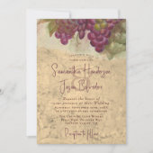 Wine Country Wedding Rustic Vineyard Monogram Einladung (Vorderseite)