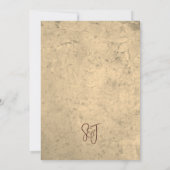 Wine Country Wedding Rustic Vineyard Monogram Einladung (Rückseite)