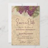 Wine Country Wedding Save the Date Sepia Photo (Vorderseite)