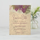 Wine Country Wedding Save the Date Sepia Photo (Stehend Vorderseite)