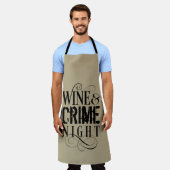 Wine & Crime Night - lustige Schürze der wahren Kr (Getragen)