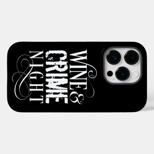 Wine & Crime Night - lustiges wahres Verbrechen Case-Mate iPhone Hülle (Rückseite (Horizontal))
