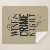 Wine & Crime Night - lustiges, wahres Verbrechen S Sherpadecke (Vorderseite (Horizontal))