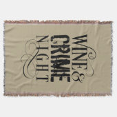 Wine & Crime Night - lustiges, wahres Verbrechen T Decke (Vorderseite)