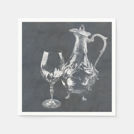 Wine Decanter und Glass Serviette (Vorderseite)