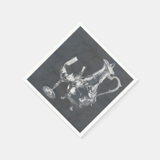 Wine Decanter und Glass Serviette (Ecke)