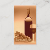 Wine Design Business Card Visitenkarte (Rückseite)