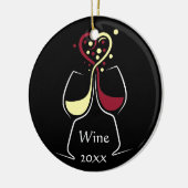 Wine Design Keramik Ornament (Links)
