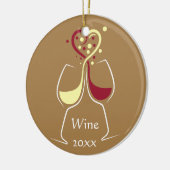 Wine Design Keramik Ornament (Links)